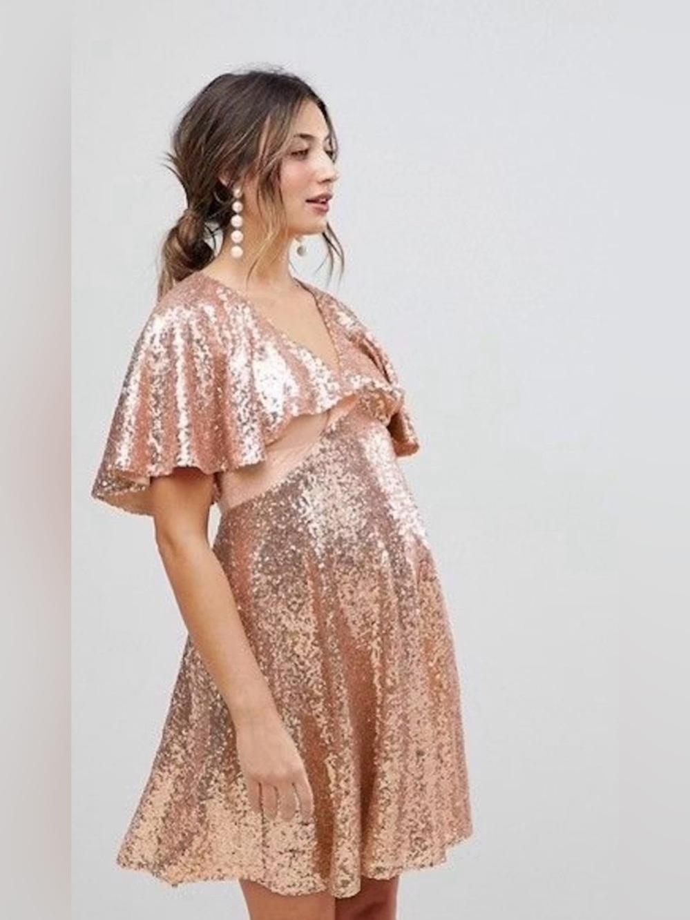 ASOS Rose Gold Sequin Mini Dress